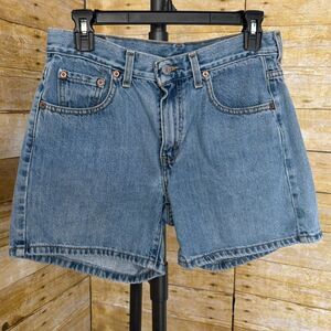VINTAGE LEVI'S HIGH RISE BROKEN IN CLASSIC DENIM 90S BAGGY Y2K SHORTS SIZE 8M
